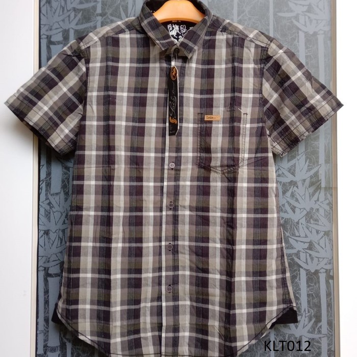 Pria-Denim-Kemeja- Kemeja Lois Pria Original Tangan Pendek - Abu-Abu, S -Kemeja-Denim-Pria.