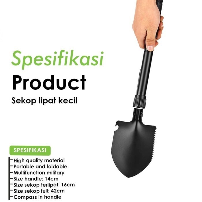 Sekop Pacul Lipat Mini Survival Militer Portabel Shovel Hoe Offroad  111