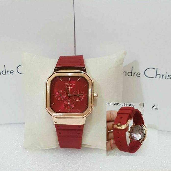 Jam Tangan Alexandre Christie Wanita Ac 2811 Merah Rosegold Alexander Christie Wanita