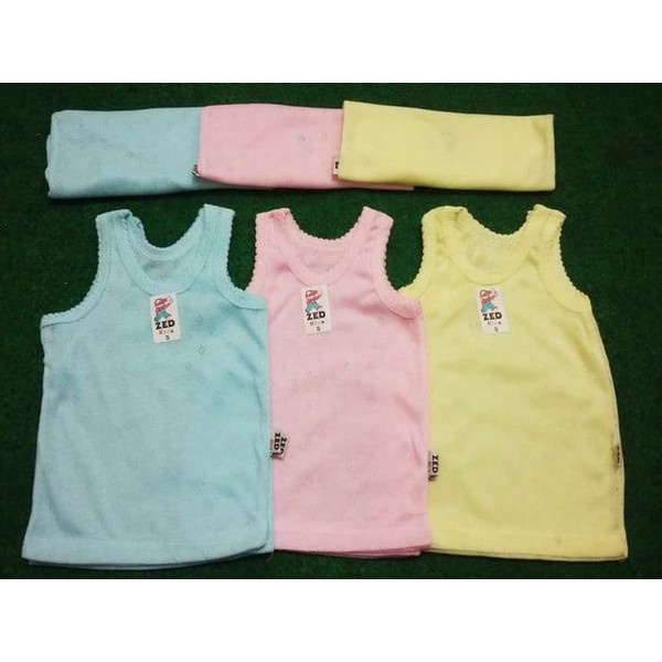 ZEDKIDS | 6 PCS Singlet Anak Putih &amp; Warna | Kaos Dalam Anak Laki Laki &amp; Perempuan Kaos Dalam Anak