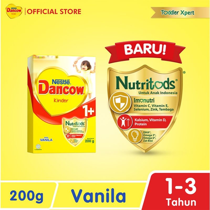 Nestle Dancow 1+ dengan Susu Pertumbuhan Rasa Vanila dan Madu 1-3 Tahun Box 200 gr