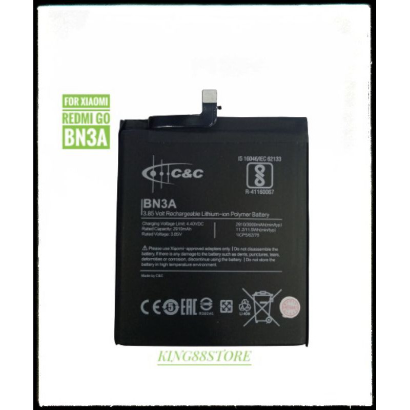 BATTERY BATTERAI BATRE ORIGINAL 100% MERK C&amp;C FOR XIAOMI REDMI GO BN3A