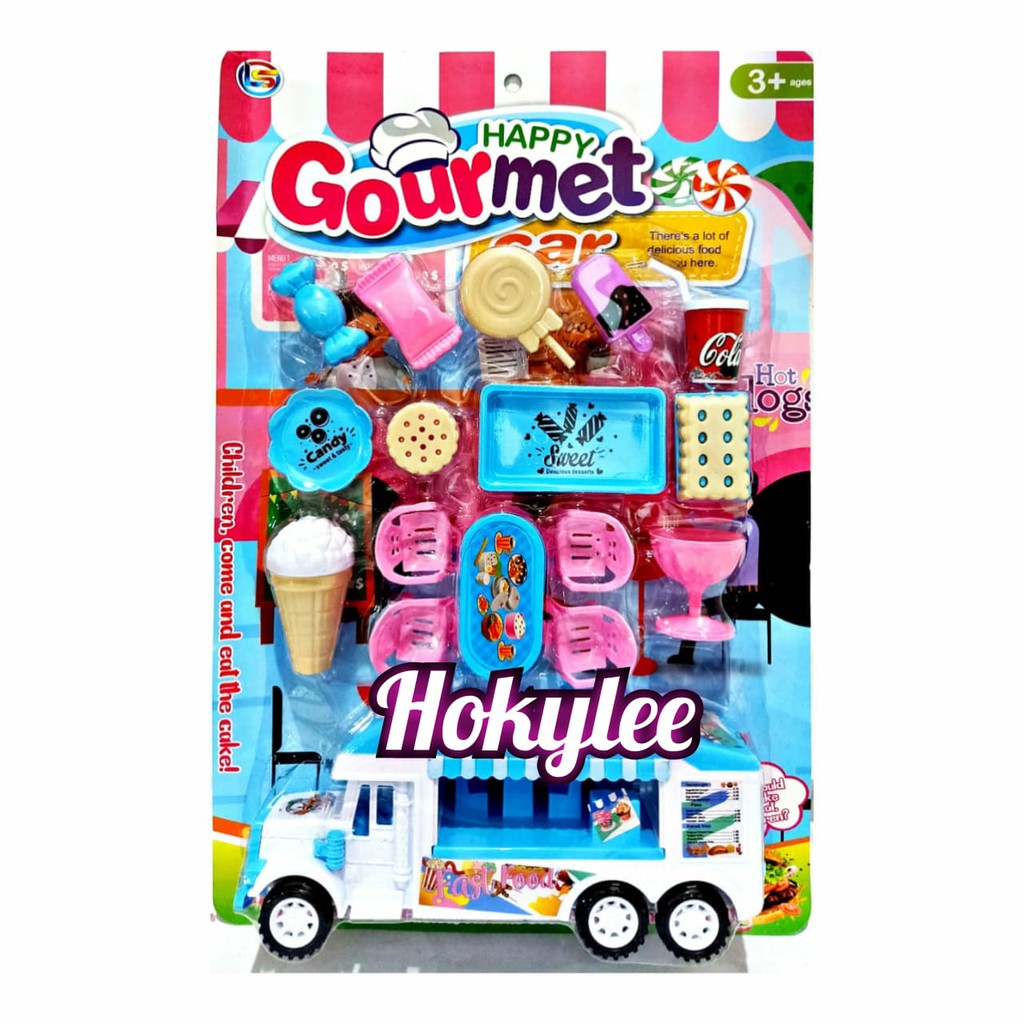 MAINAN TRUCK ICE CREAM CANDY SET HAPPY GOURMET CAR LI-5