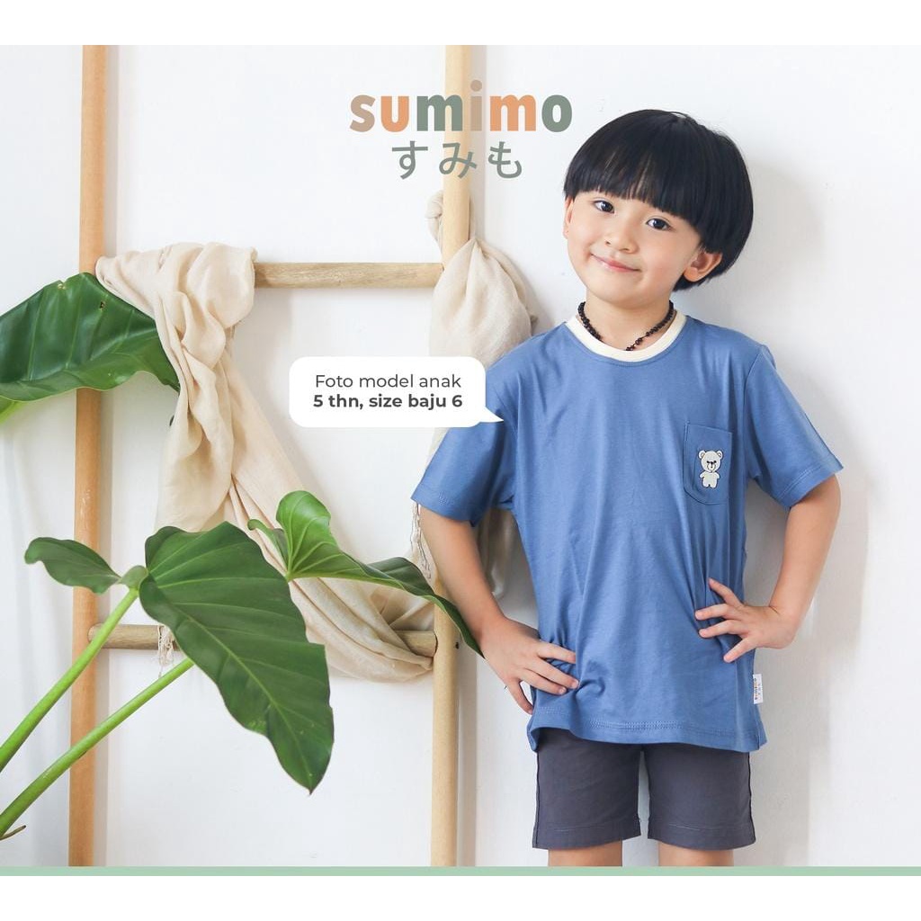 Sumimo T-Shirt Embroidery per 2pcs / Baju Anak