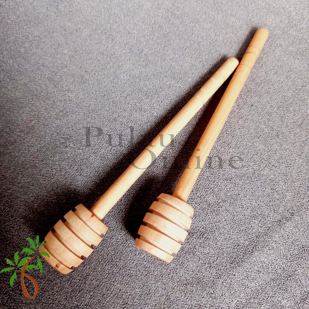 Sendok Madu Kayu 8cm 15cm Stik Adukan Stik Madu Honey Spoon Honey Dipper Stick Food Grade