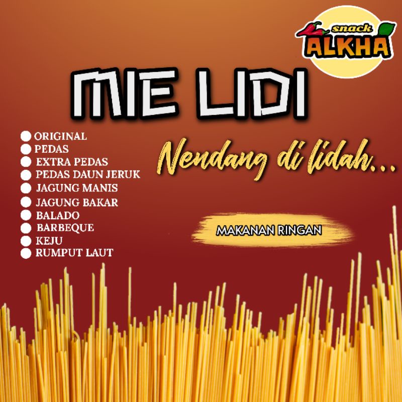 

Mie lidi kemasan 100gr