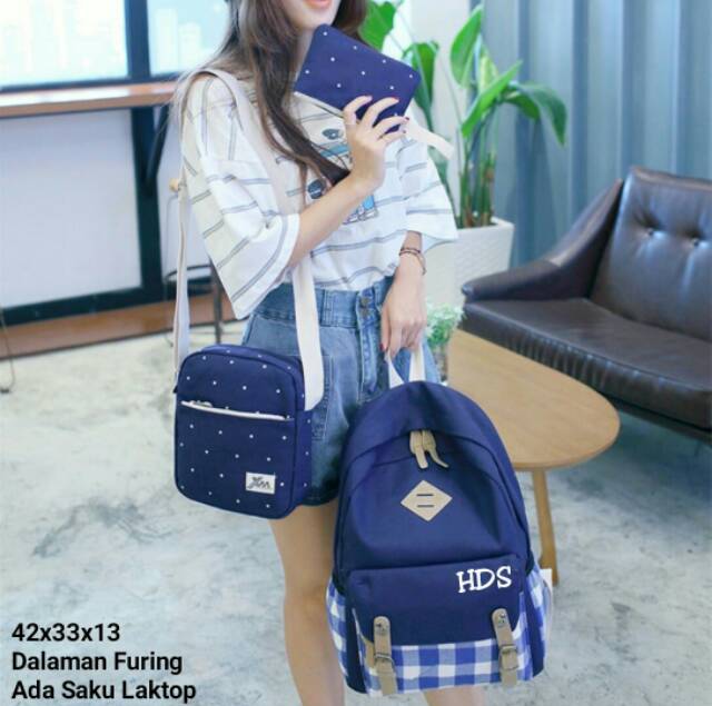 Ransel ala korea backpack sarung