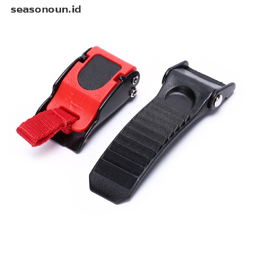 (seasonoun) 1pc Gesper Strap Helm Quick Release Warna Hitam / Merah