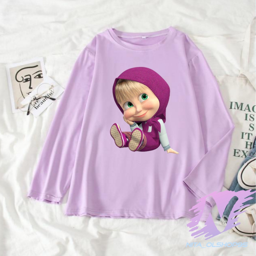 KAOS MARSA BAJU KAOS ANAK MASHA LENGAN PANJANG