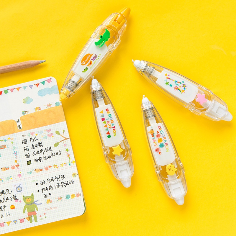 COD❤️1 Pita Koreksi Marker Grooming Tape Prangko Roller Perlindungan Identitas - Burung Hantu (Termasuk Paket) Fashion Import Wanita Pria Korea