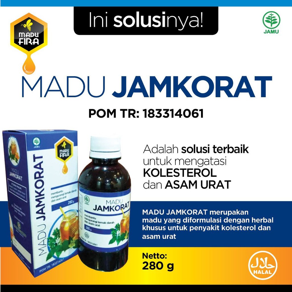 

Madu JAMKORAT - Madu Asam Urat, Lemak Darah, dan Kolesterol