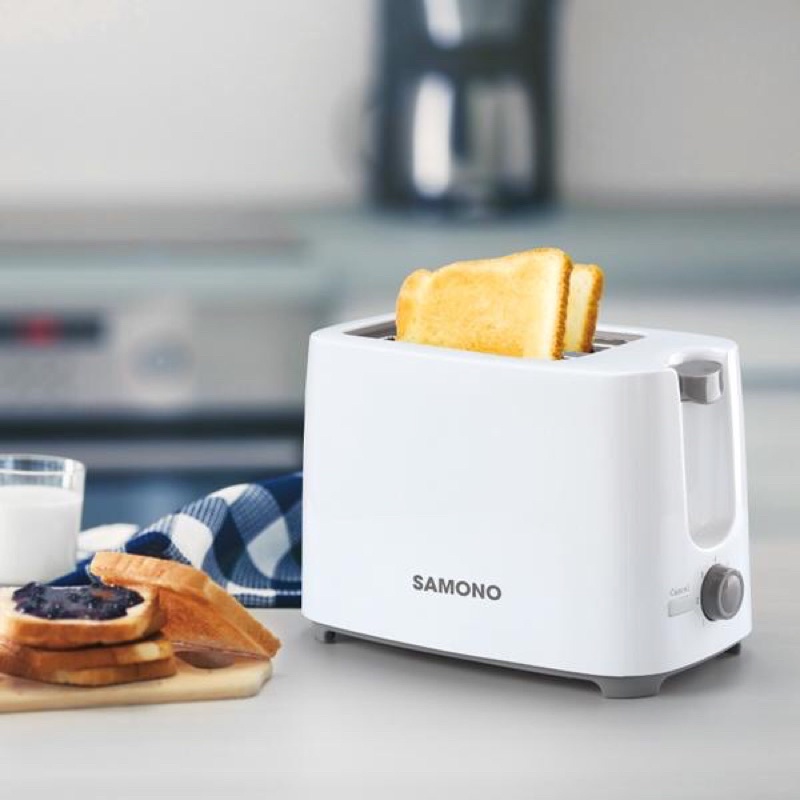 SAMONO SW-TW750 750W Toaster Pemanggang Roti Listrik Bread Toaster 7 Tingkat Panas 2 Sisi