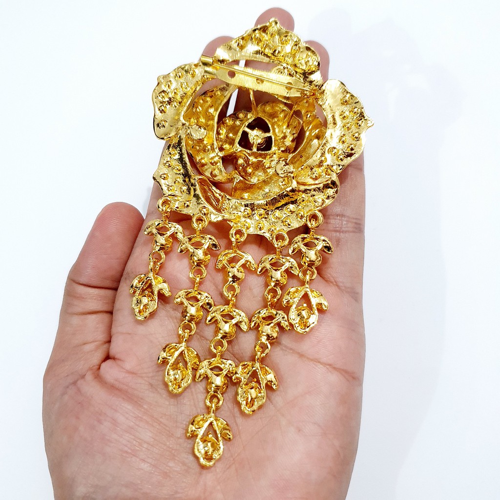 Bros Kebaya Flowie Satuan Aksesoris Modern/Bros Kekinian Motif Mawar-3