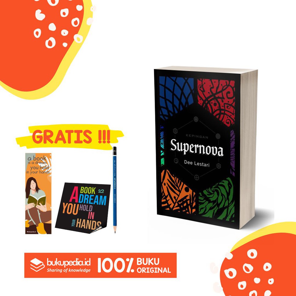

BUKU NOVEL KEPINGAN SUPERNOVA - DEE LESTARI - ( BONUS PENSIL 2B, BOOKMARK, STIKER )