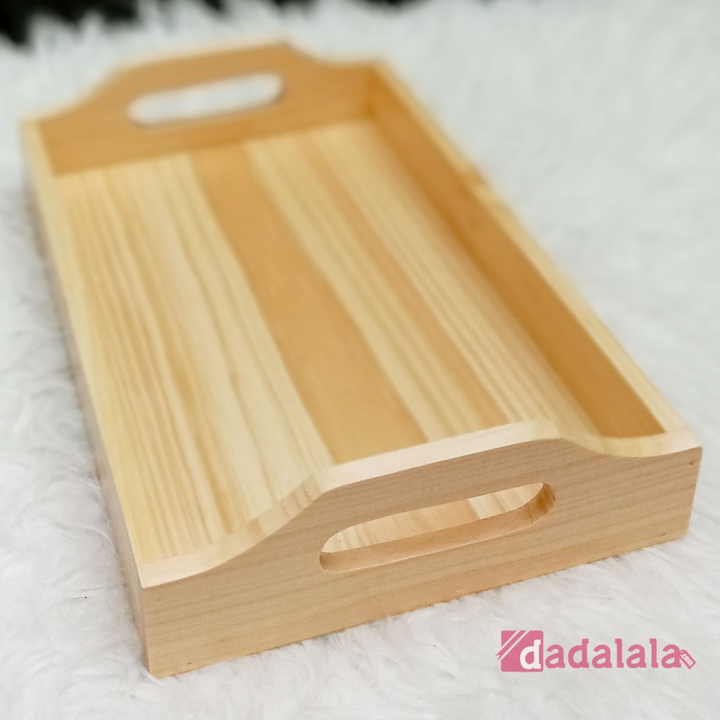 DADALALA Nampan Kayu Aesthetic / Tray Kayu Ukuran Kecil - Besar Bahan Kayu Pinus - 3 Varian