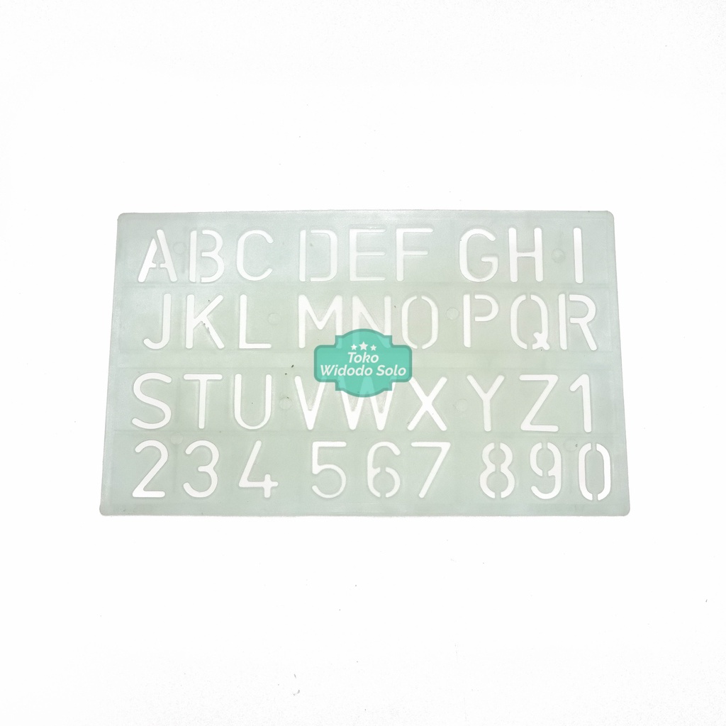 

Penggaris Huruf 15x24cm 30mm Mal Cetakan Angka Besar Alfabet Abjad - 1 Buah