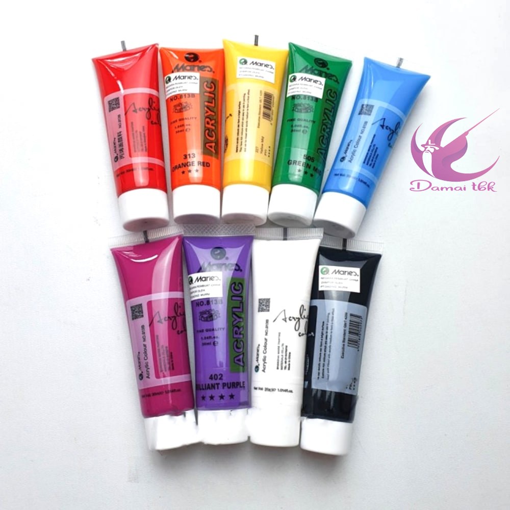

RK Maries Acrylic 30 ml Paint Acrylic Set 7warna Cat Akrilik Warna Dasar