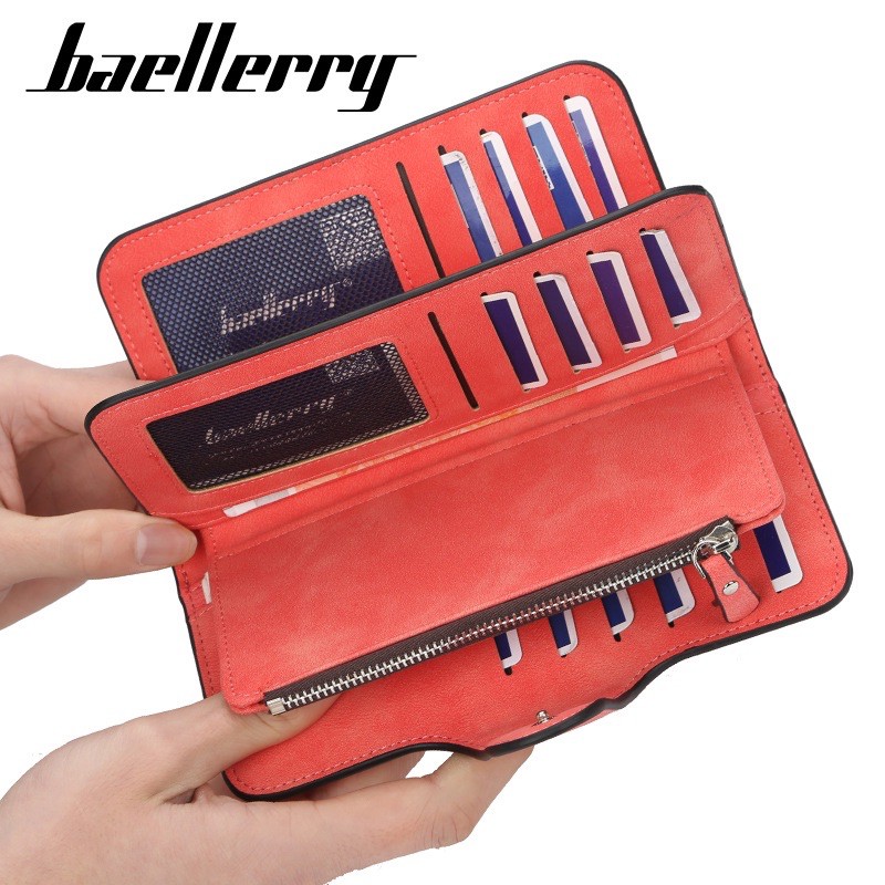 Dompet Panjang Wanita Dompet Kulit Lipat Baellerry N2345