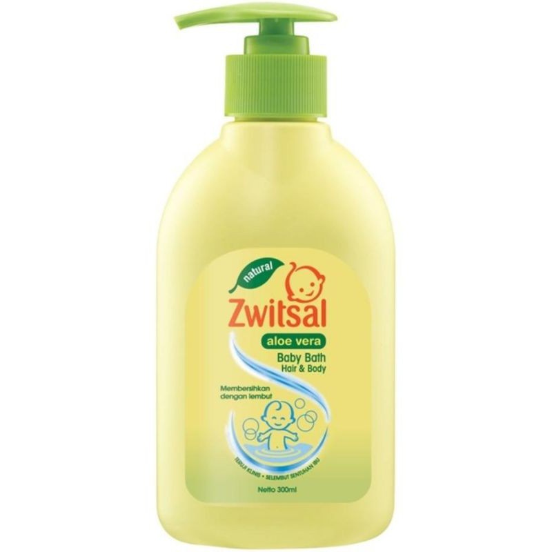 Zwitsal Natural Aloe Vera Baby Bath dan 2 in 1 Hair&amp;Body 300ml