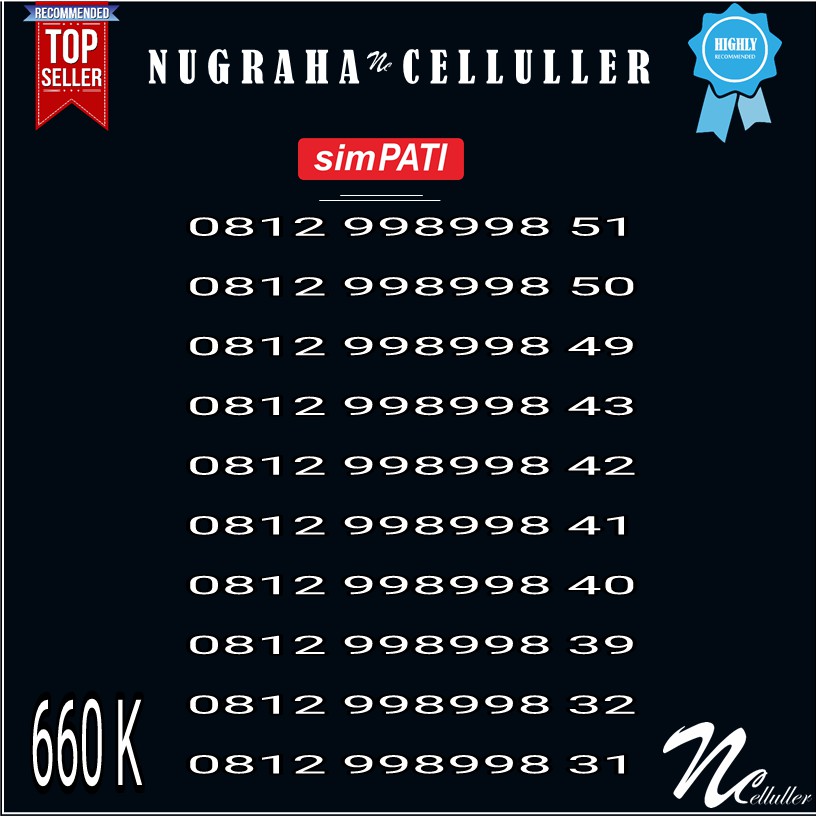 Nomor Cantik Simpati Kembar 998 4 Murah