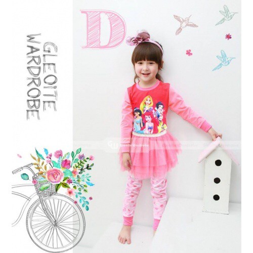 Terbaru Piyama Tutu Dress GW-123 D: Princess (2-7 Tahun)