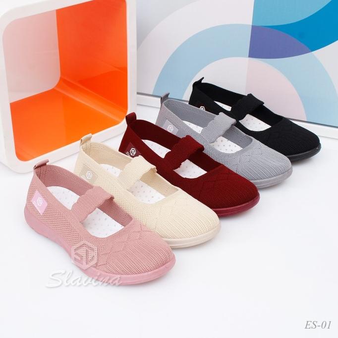 Sepatu Wanita Slavina Wedges ES01-N GRATIS