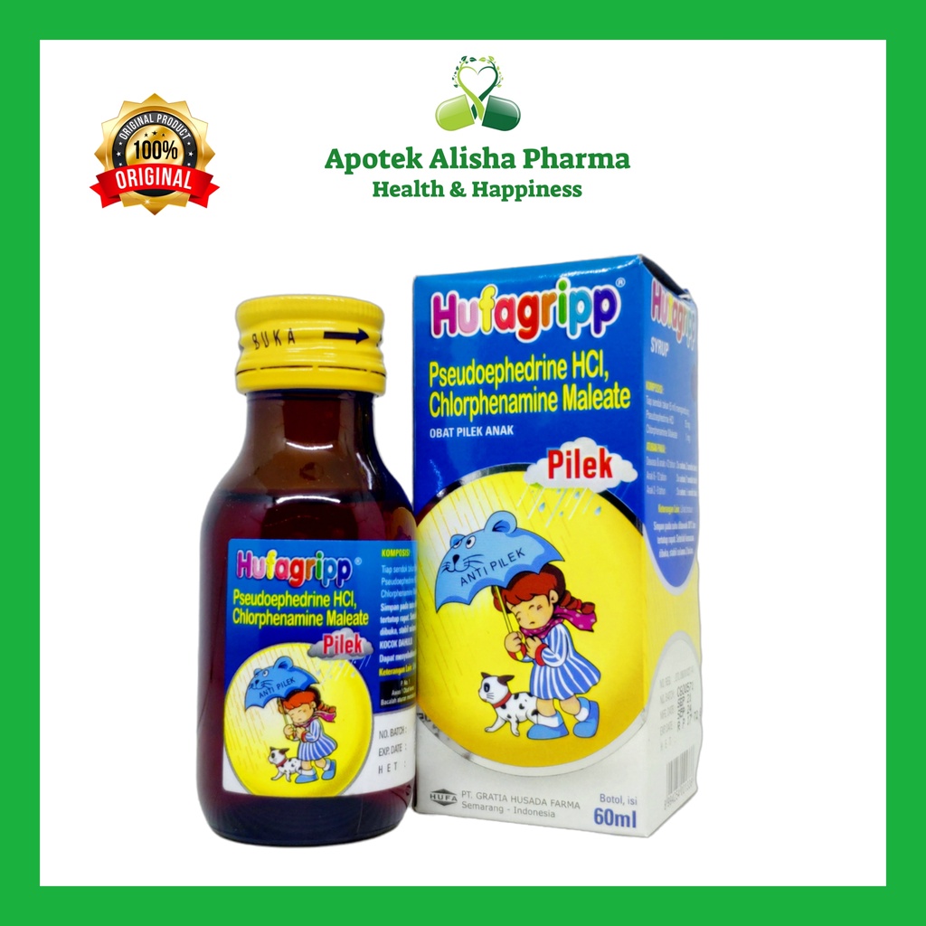 HUFAGRIPP TMP (MERAH) HUFAGRIPP BATUK PILEK (HIJAU) HUFAGRIPP FLU (KUNING) HUFAGRIPP PILEK (BIRU) SYRUP 60ml HUFAGRIP TABLET - Hufagrip Sirup Obat Penurun Demam / Panas Pilek Flu dan Batuk Anak Parasetamol Ibuprofen