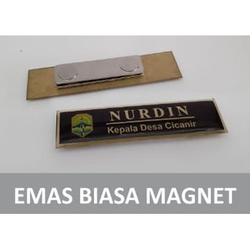 

NAME TAG EMAS BIASA MAGNET