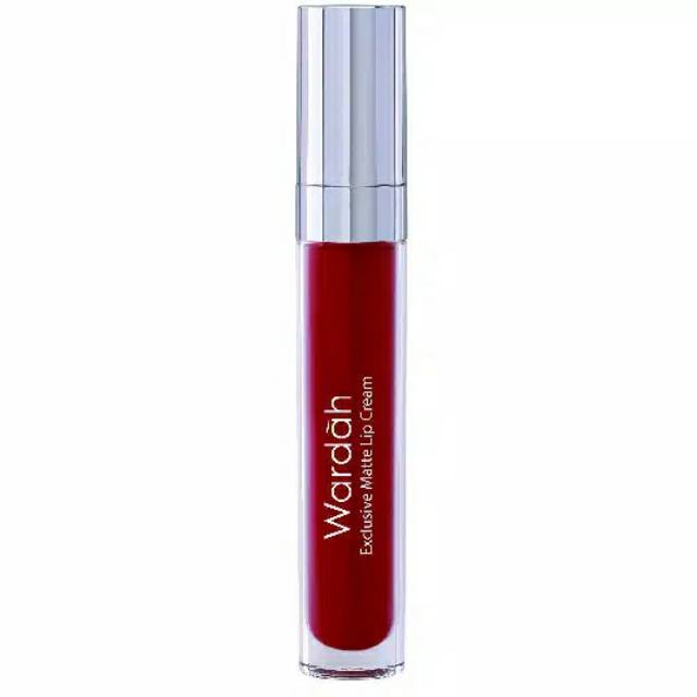 Wardah Exclusive Matte Lip Cream Shade Warna No. 01 Red Dicted Red-Dicted Reddicted Lipcream Lipstic