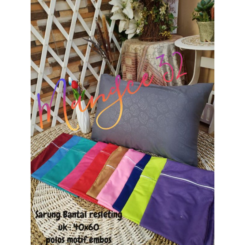 (Termurah) Sarung Bantal Polos embos Murah Sarung Bantal ...