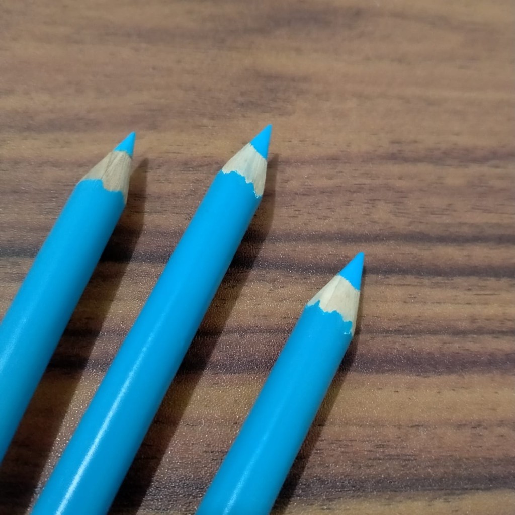 PENSIL WARNA WARNI SATUAN PANJANG Kayu Lengkap Bagus Set Murah Gambar Lukis Color Pencil Terbaik-Biru Muda