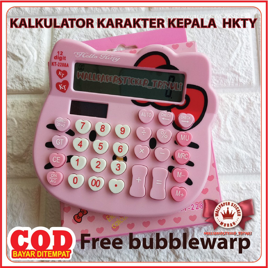 MURAH!! KALKULATOR KARAKTER KEPALA  HKTY 12 DIGIT /KALKULATOR LUCU DAN UNIK