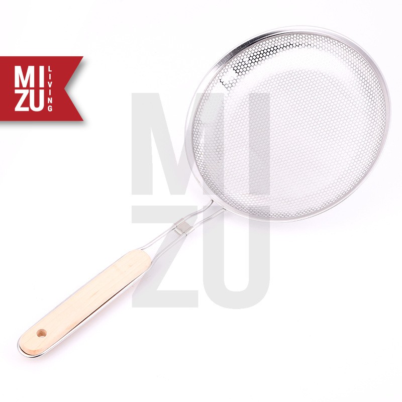 MIZU SAPPORO Serokan Masak Gorengan Lubang Besar Tirisan Mie Frier Strainer Stainless Steel