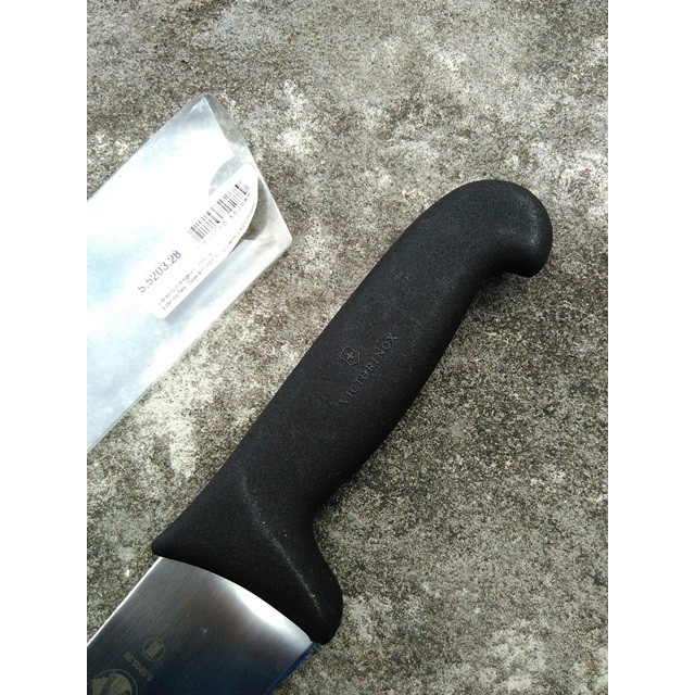 ID PISAU SEMBELIH LURUS 28 CM VICTORINOX BUTCHER KNIFE STRAIGHT 5.5203.28 BLACK FIBROX HANDLE