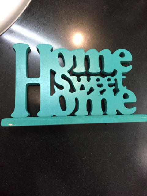 [400 Gram] Walldeco Hiasan Dinding Dekorasi Rumah Pajangan Kayu Unik Murah Standing Home Sweet Home