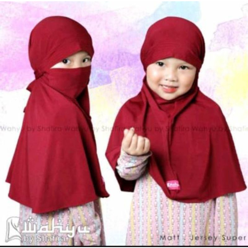 ZARELLMOUSLEM - FRENCH KHIMAR NIQOB KIDS AILA / HIJAB INSTAN NIQOB /JILBABMASKER