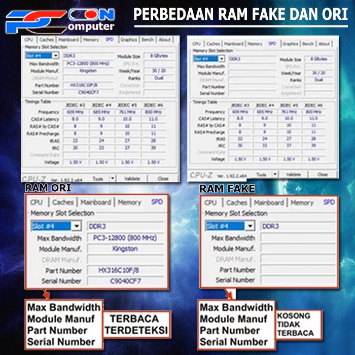 Memory RAM Memori PC DDR3 4GB PC RAM