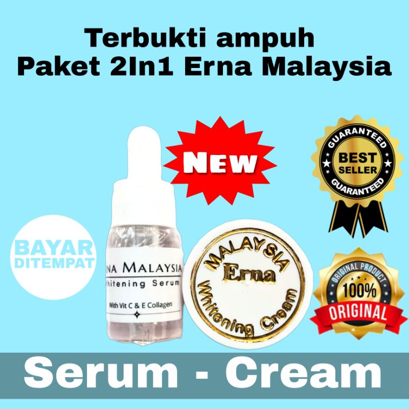 Paket 2in1 Erna Malaysia Serum dan Krim - 2kali lebih cepat