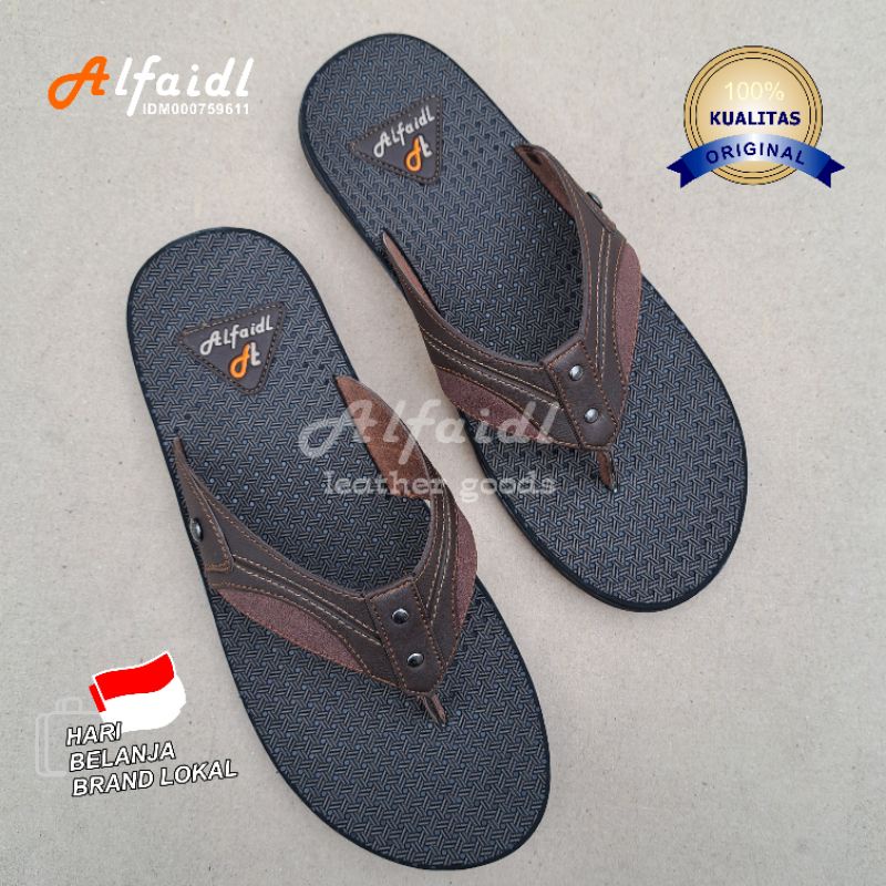 Sandal Distro | Sandal Pria Casual | Sendal Jepit Cowok Original Alfaidl