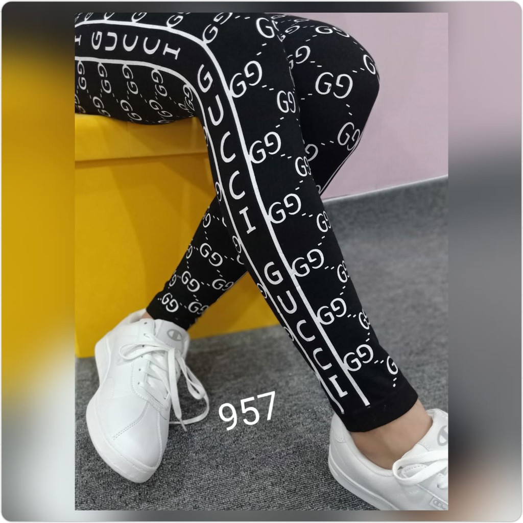 NEW LEGGING IMPORT GUCI FULL SABLON #957/LEGGING MURAH