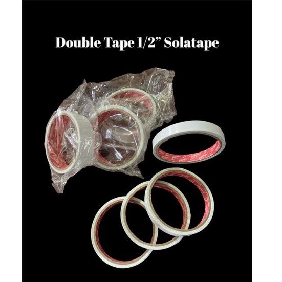 

Double Tape / Solasi Bolak Balik / Dobel Tape merk Solatape ½ 1/2 inch dan 1 inch (1 PCS)