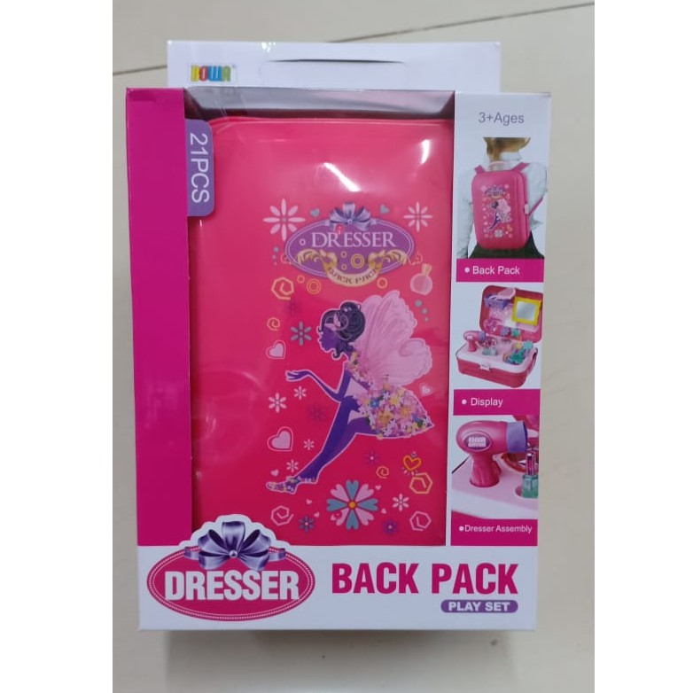 Mainan Anak MAINAN DRESSER BACK PACK 8232 Mainan Makeup Tas-1
