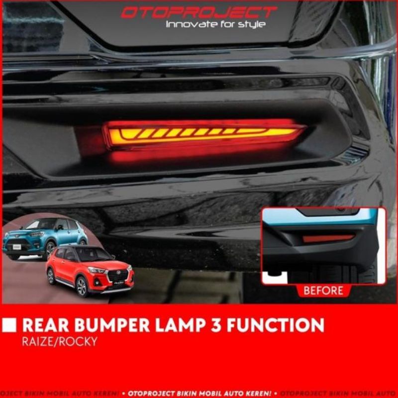 lampu reflektor bumper mata kucing Raize Rocky otoproject