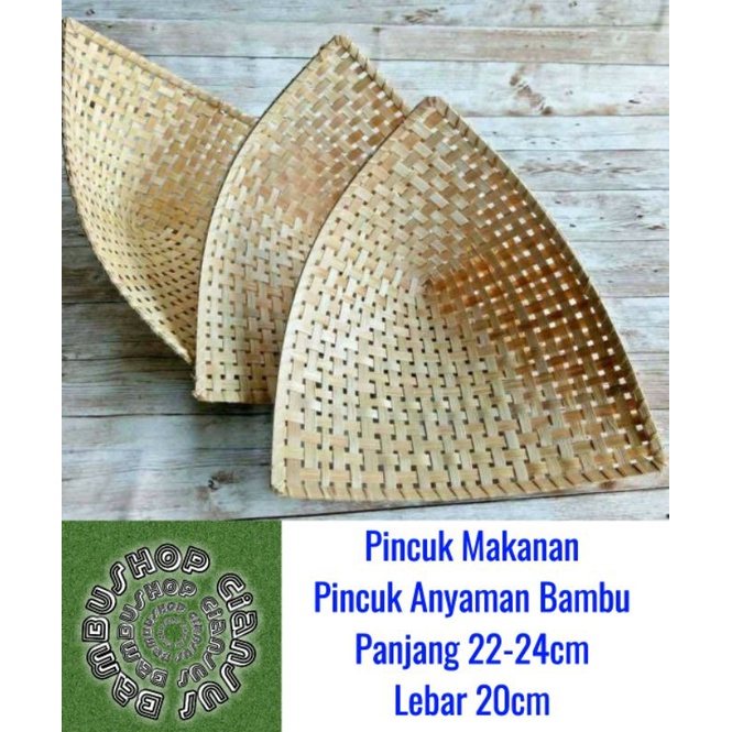 Pincuk Bambu | Pincuk Pecel | Pincuk Anyaman Bambu | Piring Pincuk Wadah Makanan