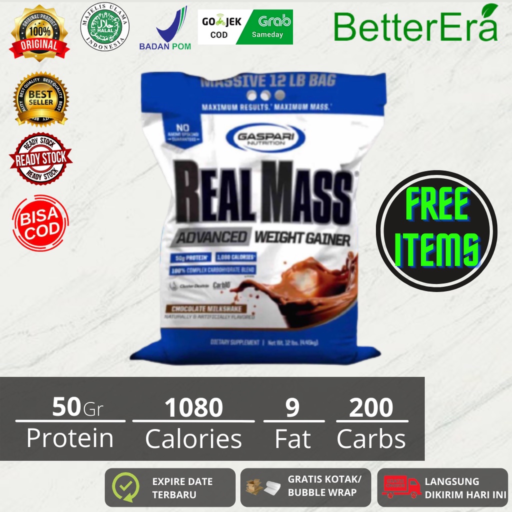 Gaspari Nutrition Real Mass 12lbs Advanced Weight Gainer