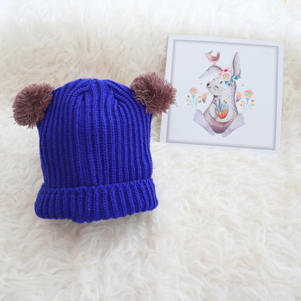 KUPLUK ANAK BAYI  POM-POM /TOPI KUPLUK WOOL USIA 1 BULAN - 6 TAHUN