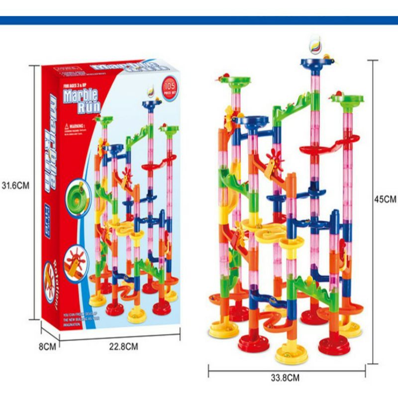 Mainan Anak Games Edukasi Marble Run/Mainan Anak Marble Run Pipa Pipeline Toys Set Bola Kelereng DIY