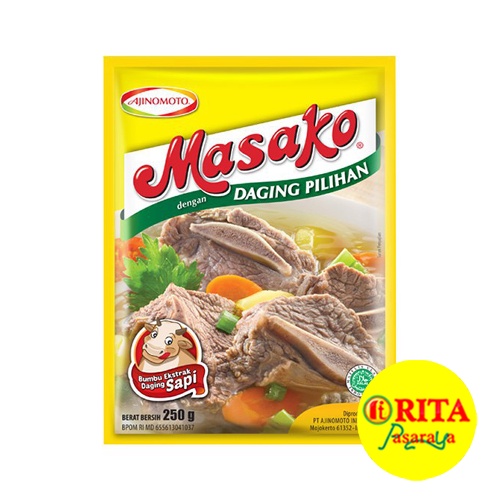 

Masako Bumbu Kaldu Penyedap Rasa Sapi Kemasan 250g