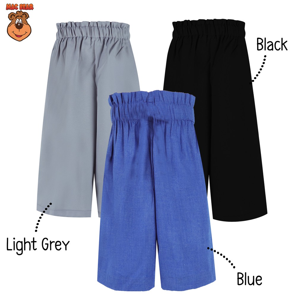 MacBee Celana  Pendek Kulot Anak Perempuan  Cyra Polos 6  