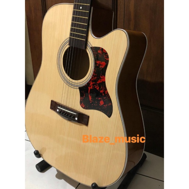 [PAKET LENGKAP] Gitar akustik YMH F1000 Jumbo CUSTOM (Dapat tas, senar, dan pick)